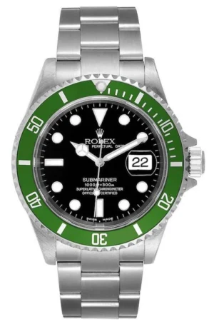 rolex 50th Rolex Submariner Flat 4 50th Anniversary 16610LV Y Serial NOS Full Stickers