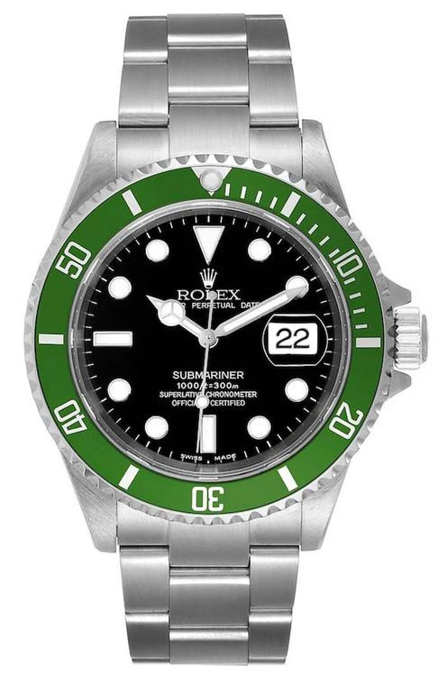 rolex 50th Rolex Submariner Flat 4 50th Anniversary 16610LV Y Serial NOS Full Stickers